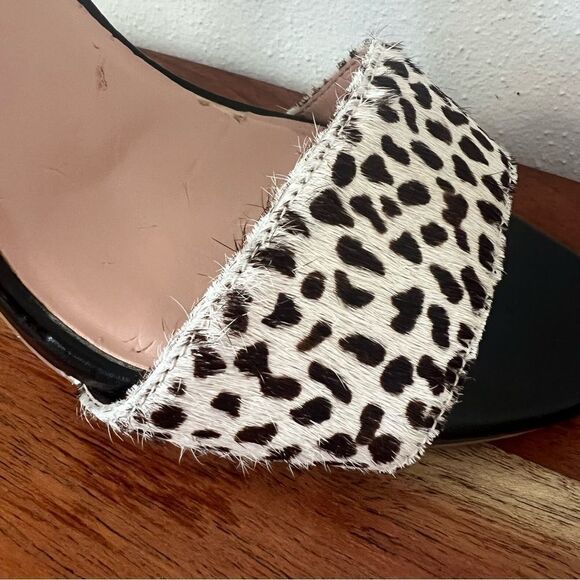 Sole Society Sheila Teal Animal Patterned Ankle Strap Stiletto Heels - Picture 10 of 16